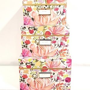 Kate Spade dahlia nesting boxes full set of 3